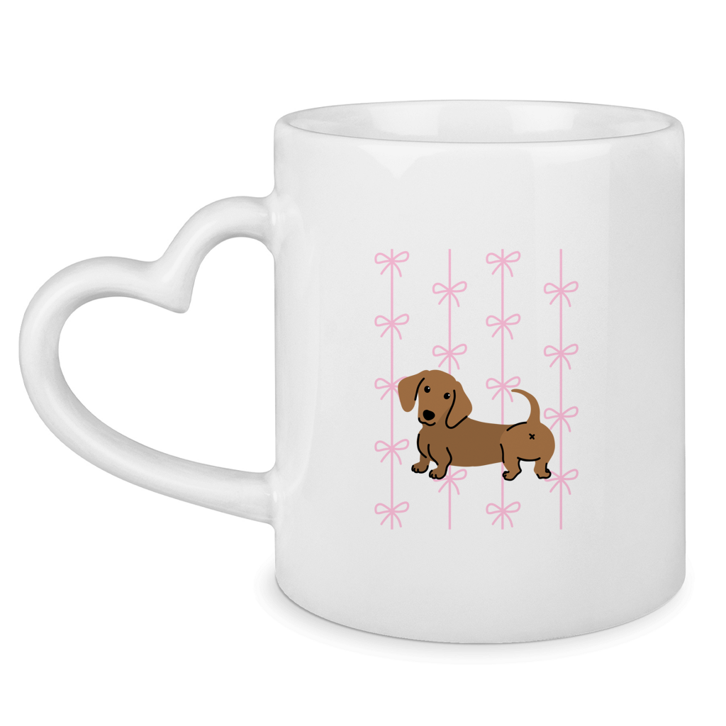 Tasse mit Herzhenkel schleife